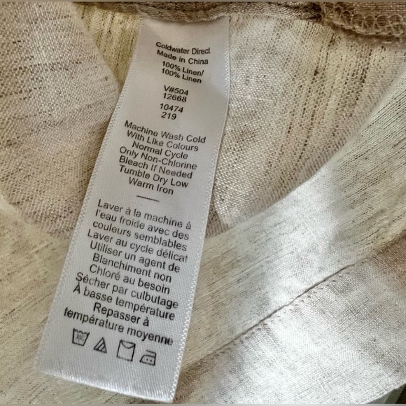 Coldwater Creek Linen Blouse Top 1x Tan - Picture 10 of 11